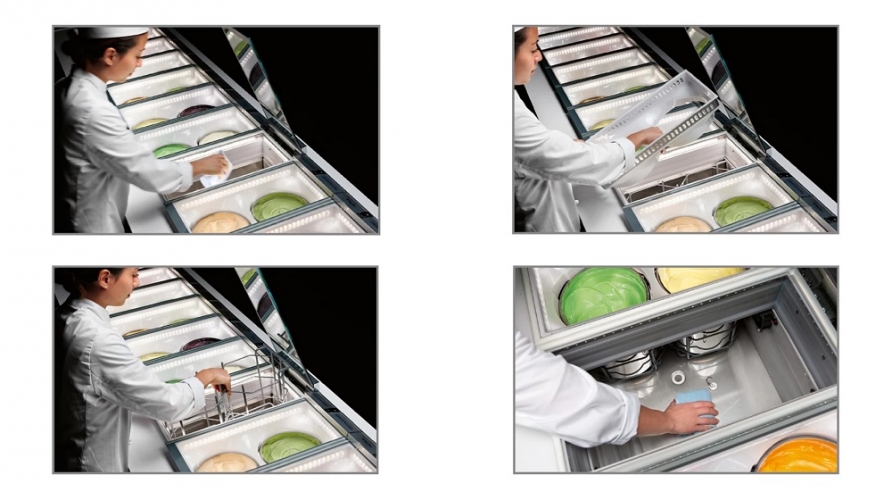 Ice-Cream Display Case Panorama 1 Level Built-in-IFI