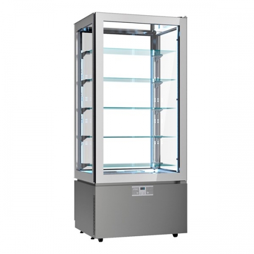 Upright Display Case Silver Line