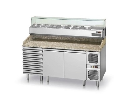 Refrigerated Counter Series Pizza Tables.