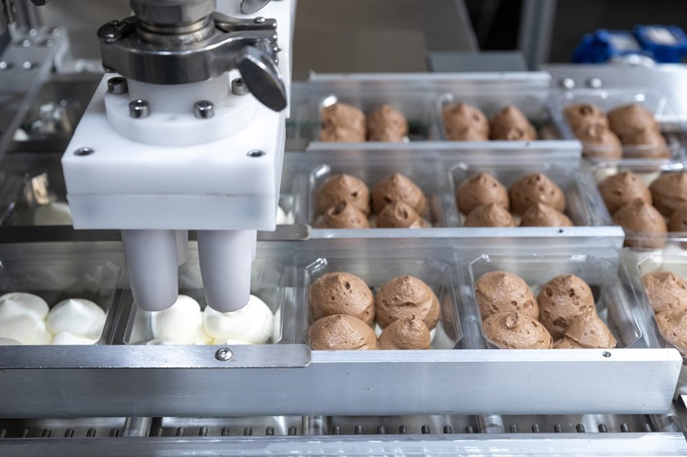 Chaîne de production de desserts