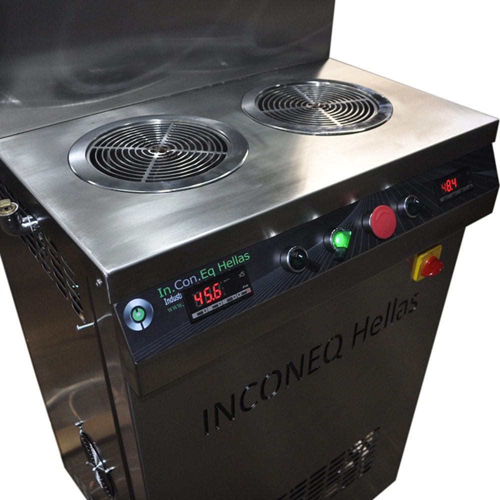 Grifo de doble chocolate vertical