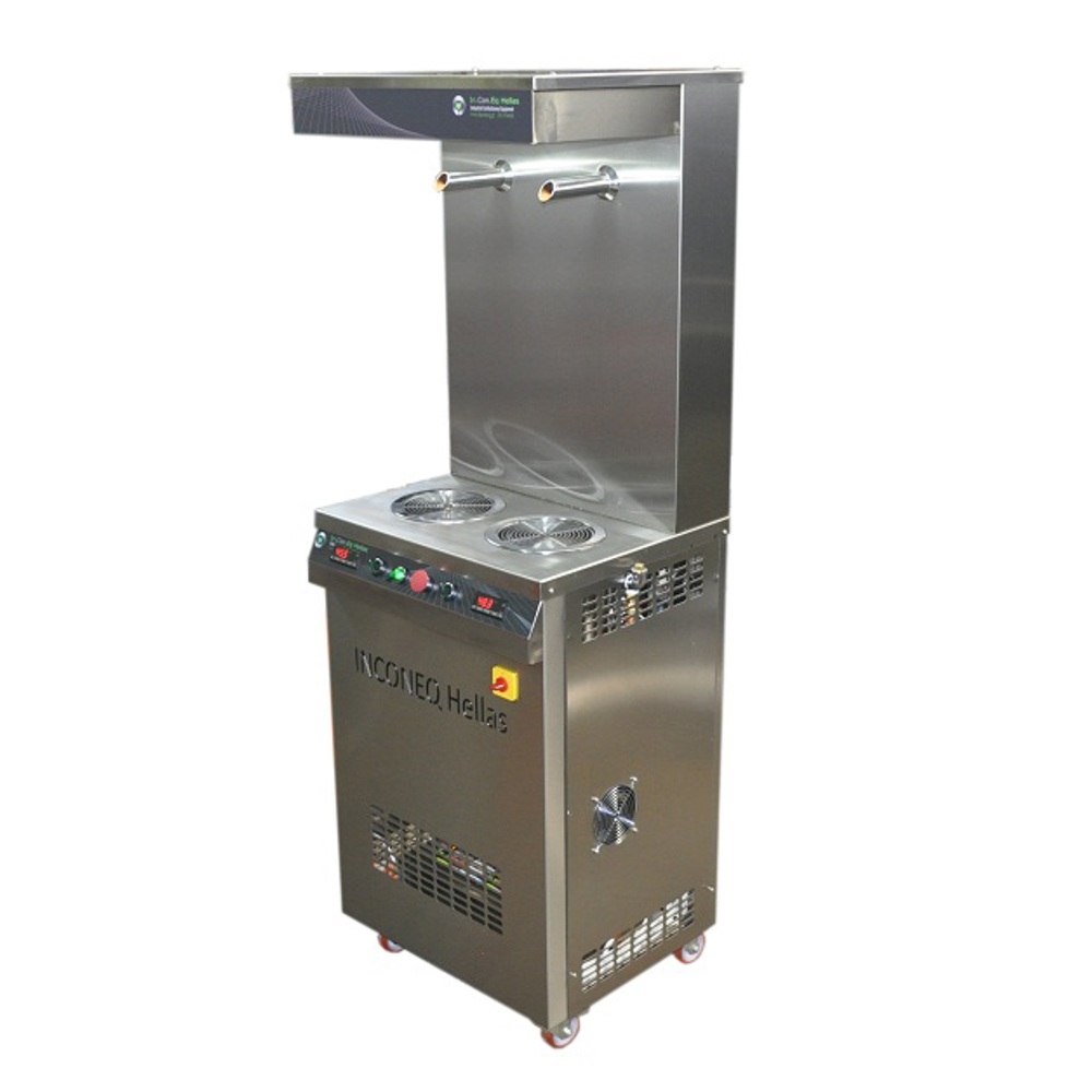 Grifo de doble chocolate vertical