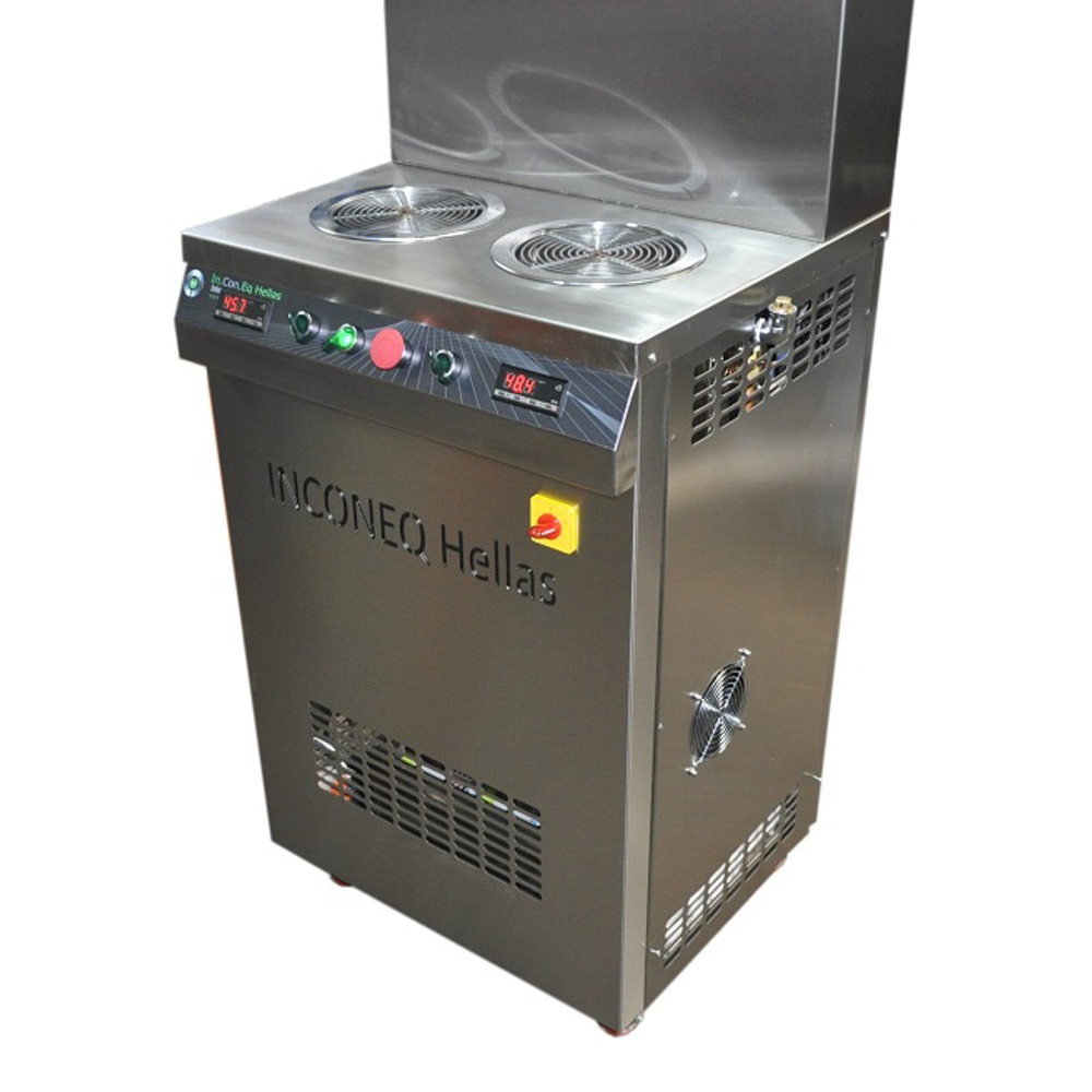 Grifo de doble chocolate vertical